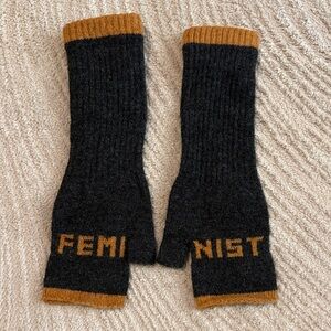 Black and Brown Fingerless Gloves